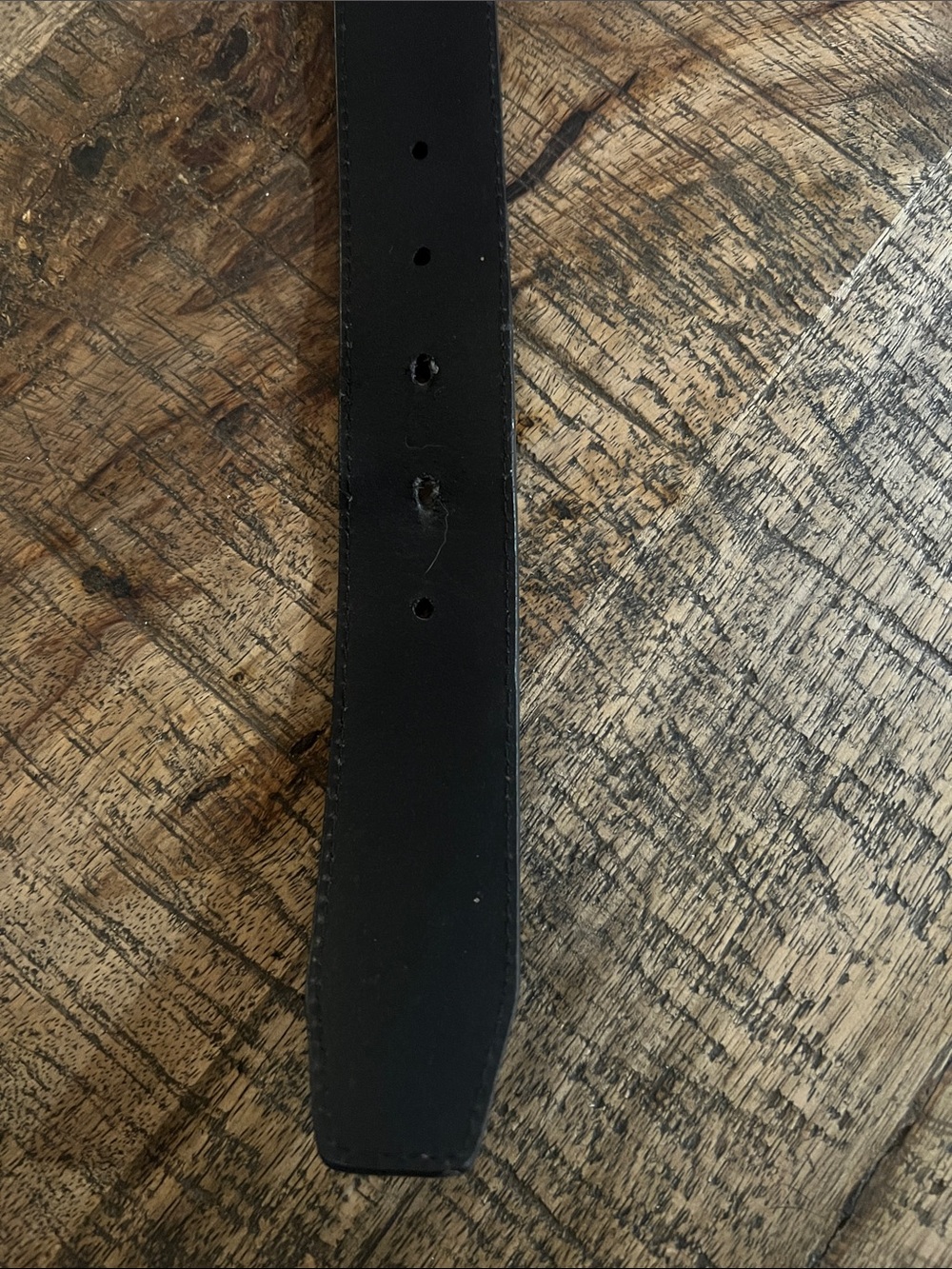 Original Penguin Black Leather Belt with Silver Buckle - Picture 4 of 4